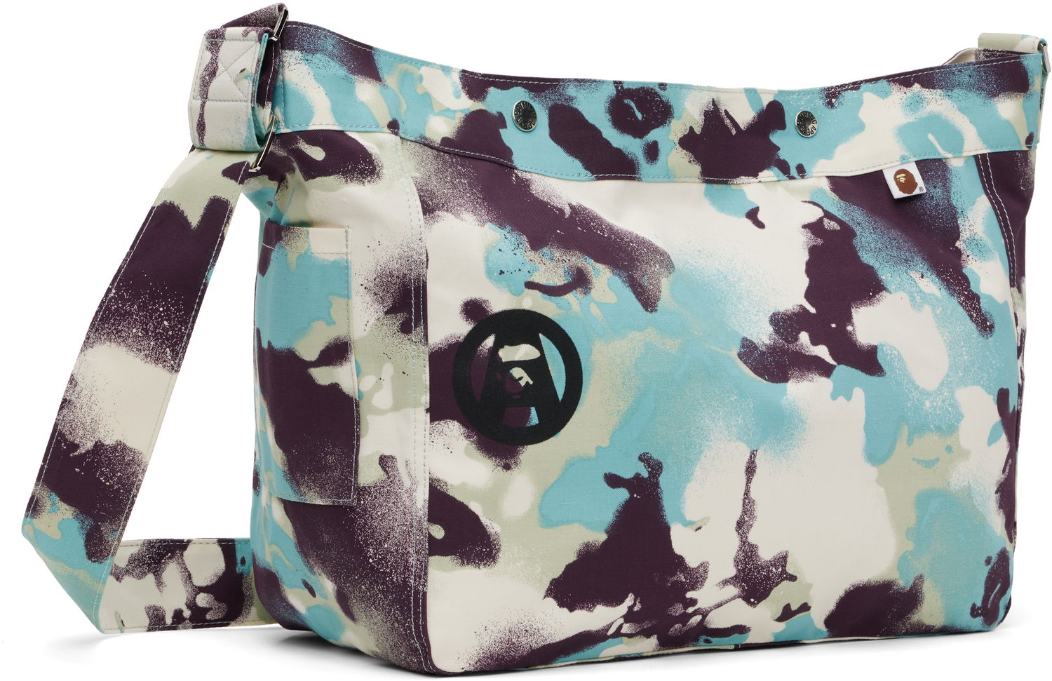 Skuldertaske BAPE A Bathing Ape Map Camo Messenger Bag Flerfarvet | 001BAL301021M, 1