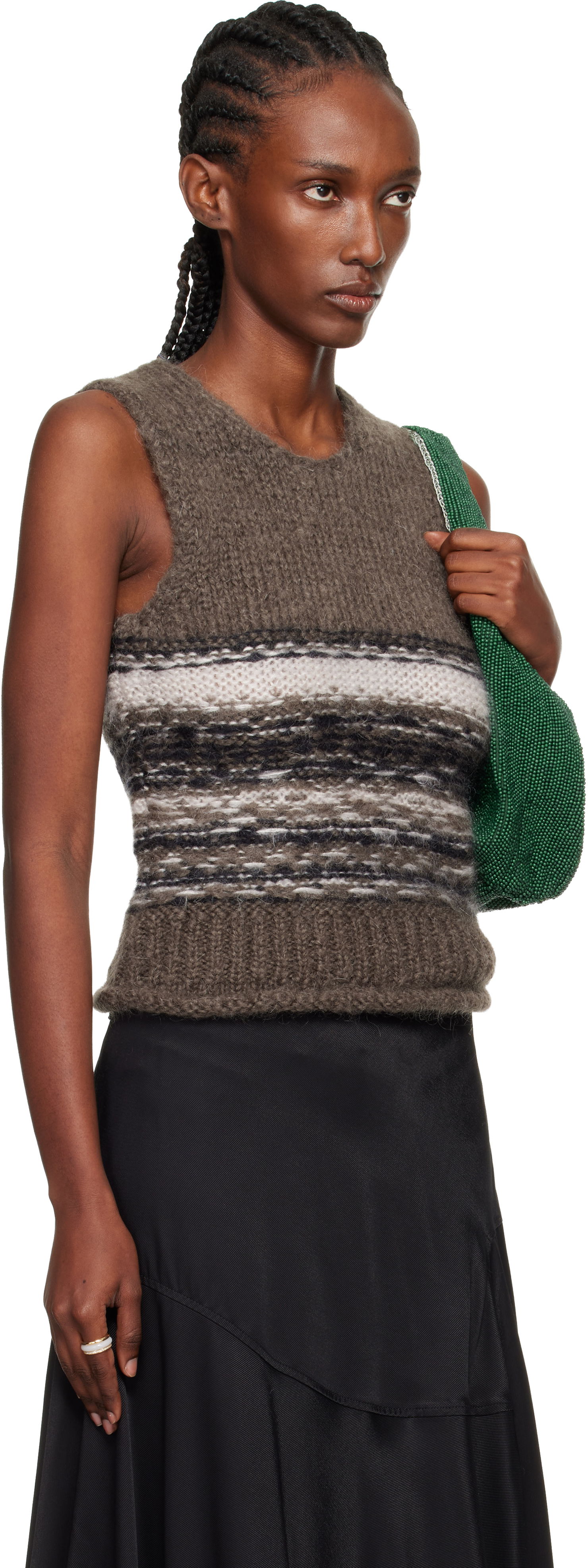 Vest OUR LEGACY Pleaser Striped Knitted Vest Flerfarvet | W4253PB, 1