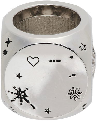Ring We11done We11done Logo & Graphic Ring Metalisk | WD-AJ1-22-716-U-SV, 4