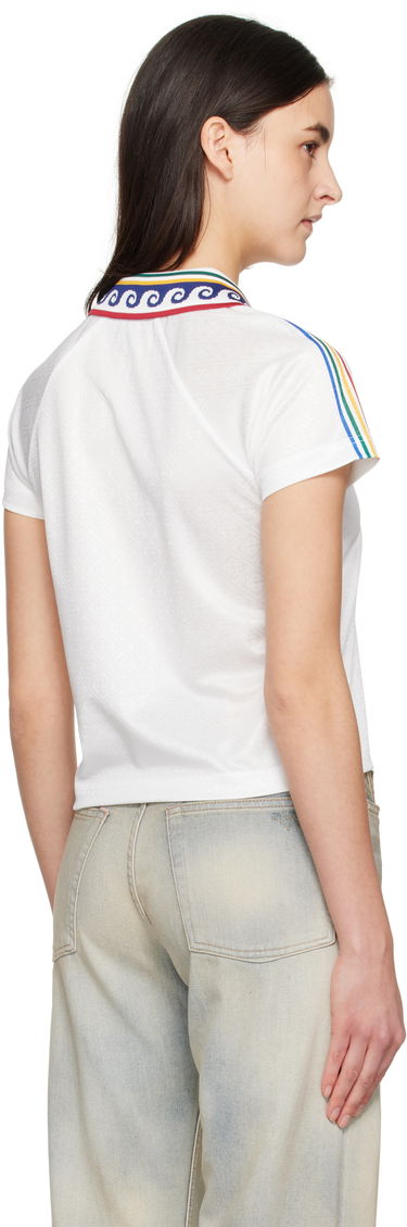 T-shirt Casablanca Casablanca Jacquard Monogram Football T-Shirt Hvid | WPS25-JTP-302-01, 2