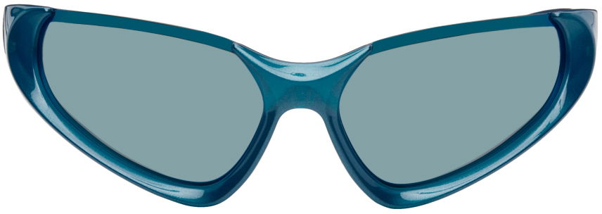 Solbriller Balenciaga Wraparound Sunglasses Blå | BB0202S-003, 0
