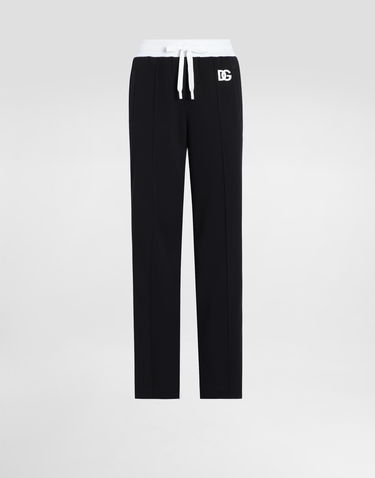 Joggingbukser Dolce & Gabbana Dolce & Gabbana Triacetate Jogging Pants with DG Logo Sort | FTC94ZGDCX8N0000, 0