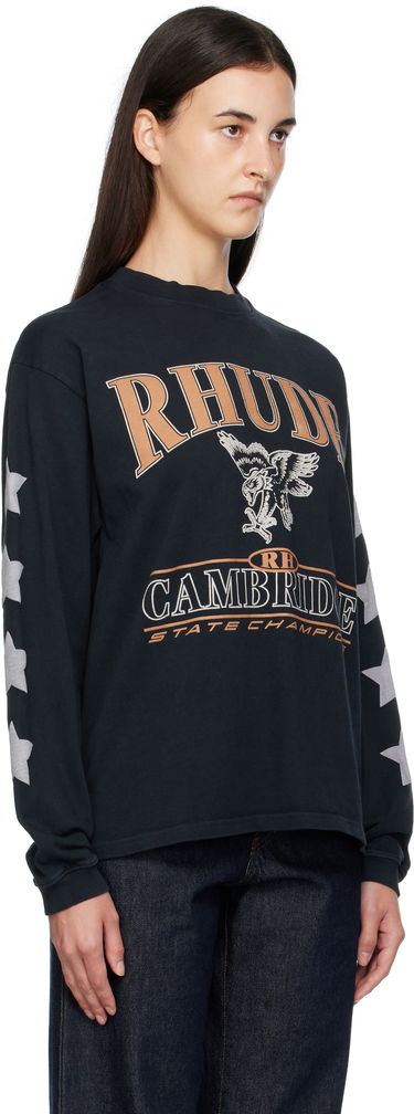 T-shirt Rhude Rhude 'Cambridge State Champs' Long Sleeve T-Shirt Sort | RHPF25TT15012, 1