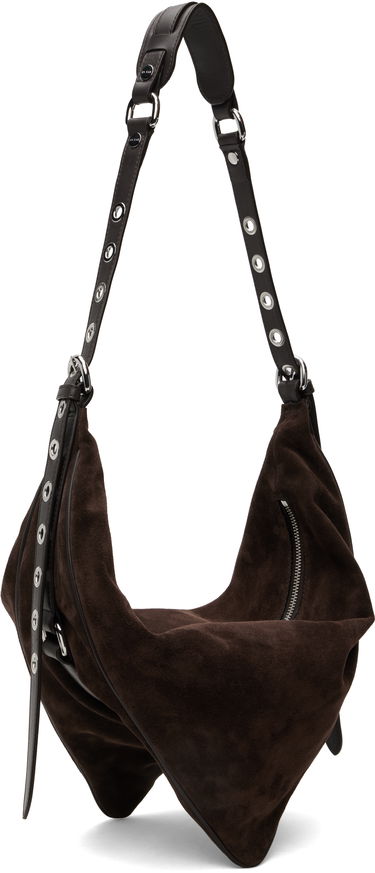 Skuldertaske BY FAR BY FAR Trayana Suede & Nappa Leather Shoulder Bag Brun | MWBSB063MM050BR054PL, 1