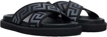 Sneakers og sko Versace Versace Greek Ribbon Sandals Sort | 1016188_1A13481, 3