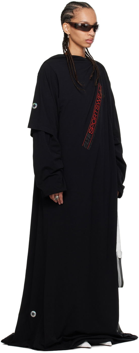 Kjole Jean Paul Gaultier Jean Paul Gaultier Shayne Oliver Edition Maxi Dress Sort | 24/27-F-RO239IPJ062-00A, 1