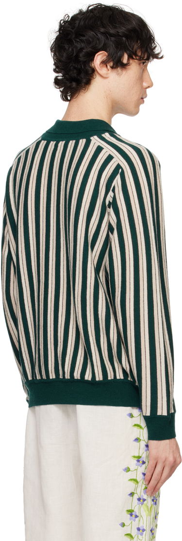 Sweater Bode Bode Hogan Stripe Polo Grøn | MRF24KT006, 2