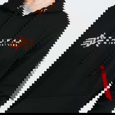 Sweatshirt Alpha Industries Alpha Label Hoody Sort | 118331 03, 2