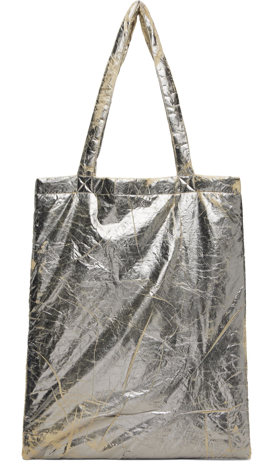 Mulepose Rick Owens DRKSHDW Concordians Crinkled Metallic Nylon Shopper Tote Metalisk | DA02E7431 NPFPA
