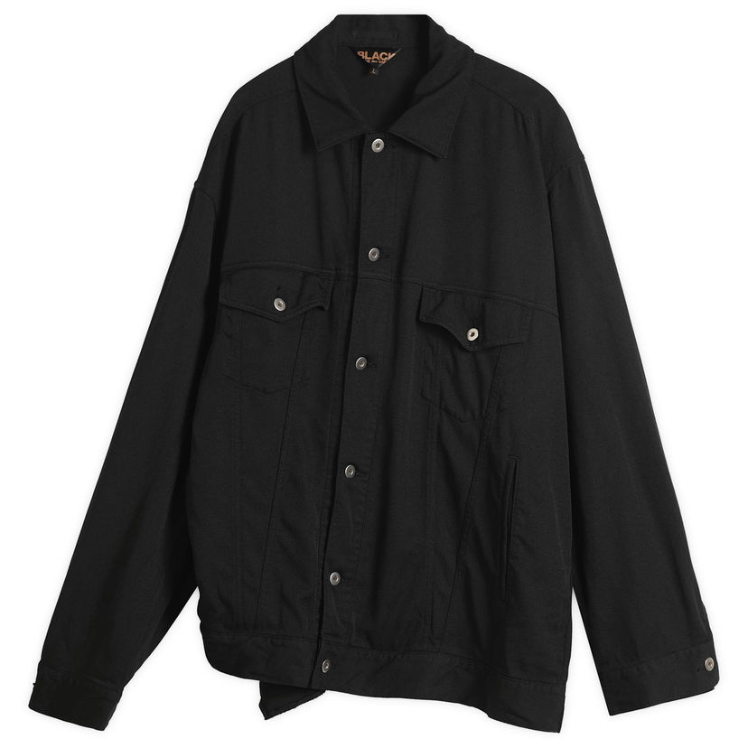 Jakke Comme des Garçons Comme des Garçons Asymetric Denim Jacket Sort | 1P-J017-W25-1