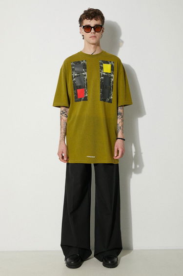 T-shirt A-COLD-WALL* Relaxed Cubist T-shirt with Print Grøn | ACWMTS097, 1