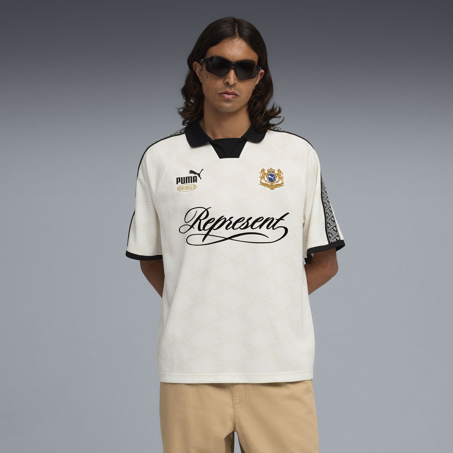 Jersey Puma REPRESENT KING Collared Football Jersey Hvid | 633784_31, 0