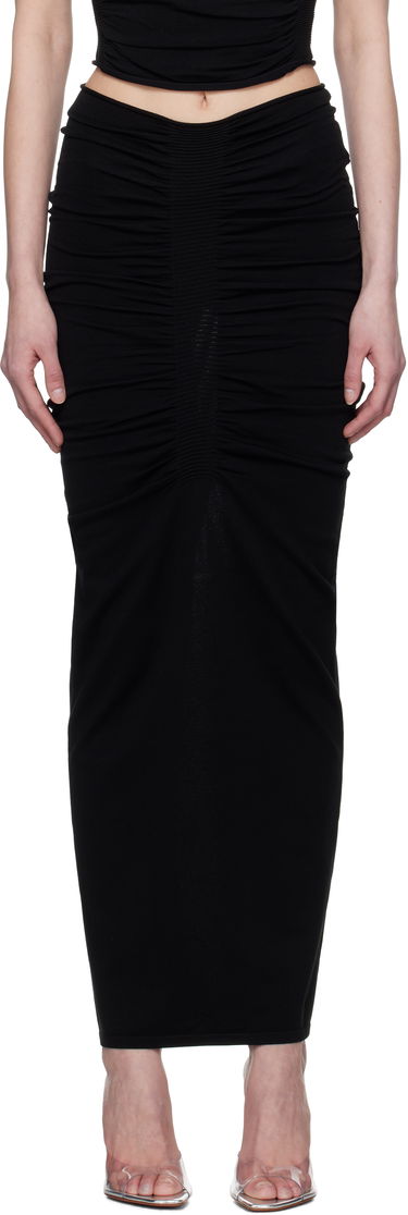 Nederdel Alexander Wang Alexander Wang Ruched Maxi Skirt Sort | 1KC1255095, 0