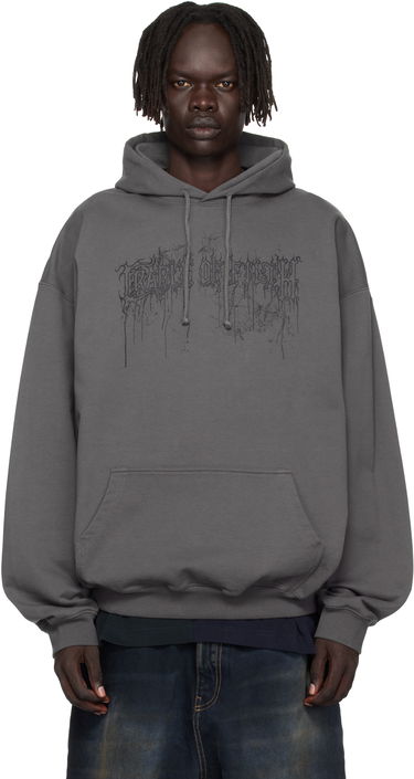 Sweatshirt VETEMENTS Vetements Cradle of Filth Dripped Logo Oversized Hoodie Grå | UCF76HD400M, 0