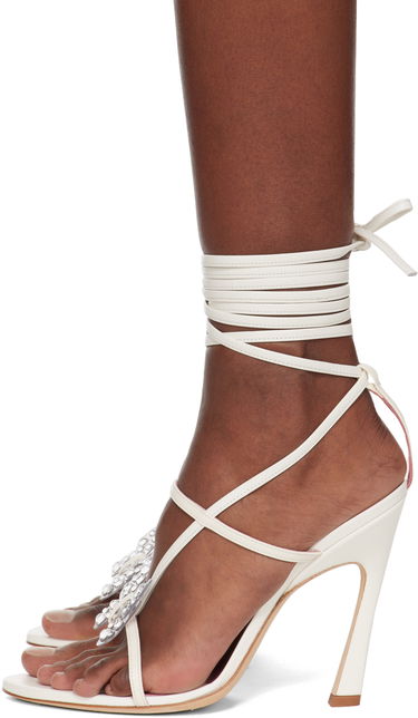 Stift Blumarine Blumarine Butterfly '105 Heeled Sandals Hvid | 6A4531PX507S1400, 2