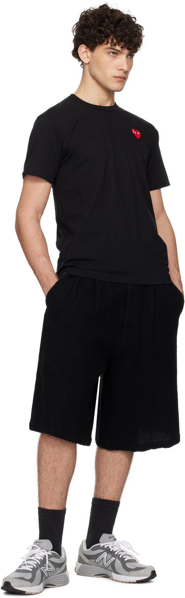 T-shirt Comme des Garçons Black T-Shirt with Red Heart Patch Sort | AX-T108-051, 3