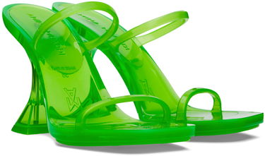 Tilbehør Amina Muaddi Amina Muaddi Brito Slipper Heeled Sandals Grøn | 11S333533BRI, 3
