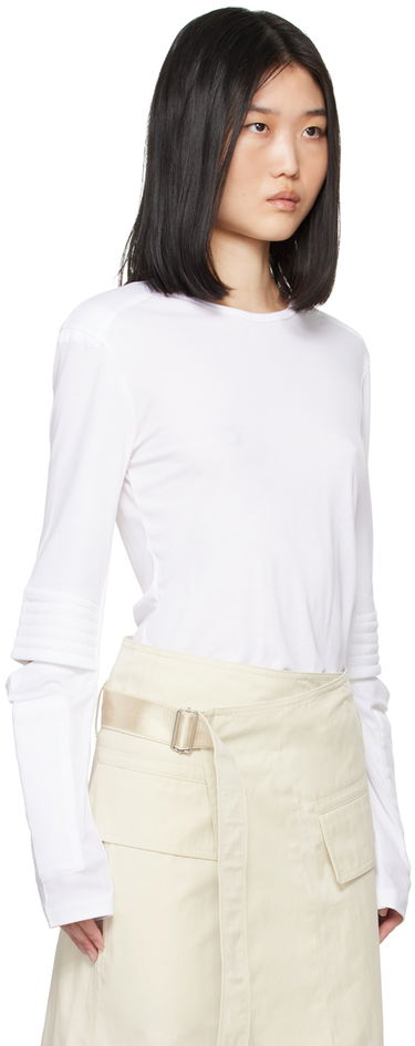 T-shirt Helmut Lang Helmut Lang Astro Crew Long Sleeve T-Shirt Hvid | O05HW502, 1