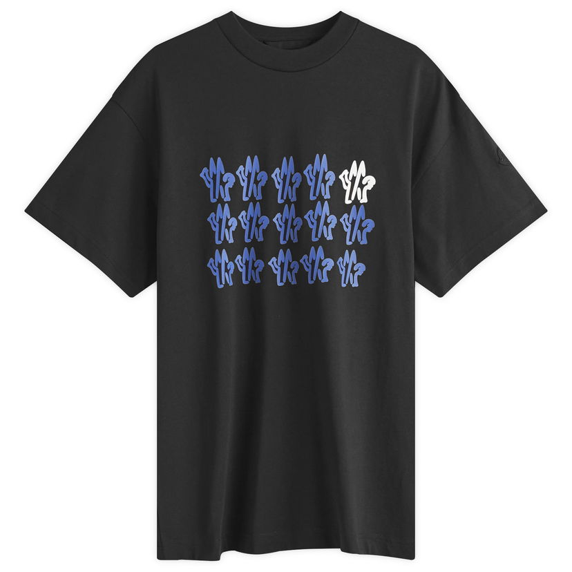 T-shirt Moncler Text Logo T-Shirt Sort | 8C000-51-89AJS-998