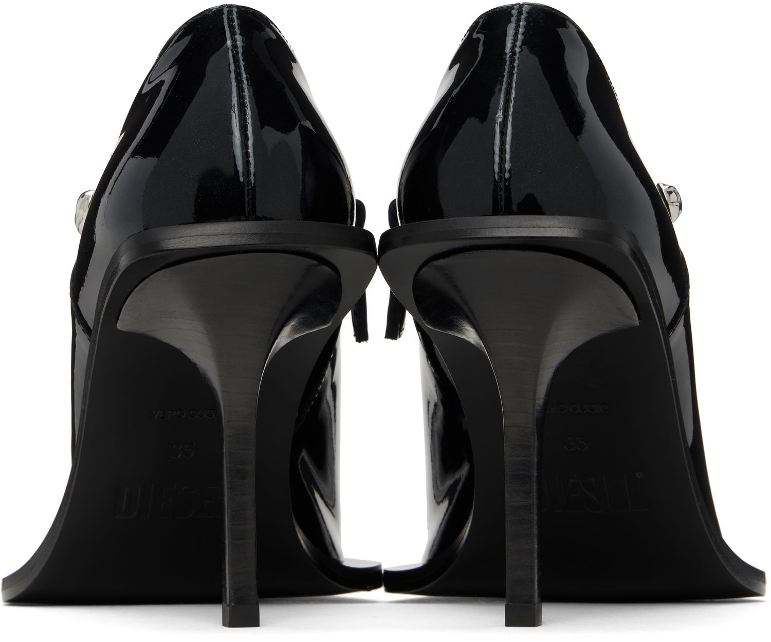 Tøj Diesel Diesel D-Tona SC Patent Leather Heeled Ankle Boots Sort | Y03531 PS598 D-TONA D-TONA SC, 1