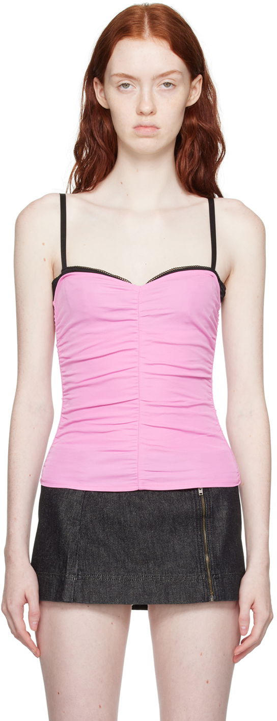 Tanktop Miaou Miaou Renzo Ruched Cami Lyserød | 7064VC2VLT