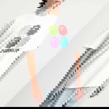 T-shirt BAPE Multi Ape Head T-Shirt Hvid | 001TEL801318M-WHT, 2
