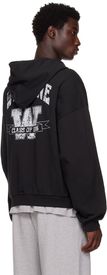 Sweatshirt We11done We11done Collegiate Zip-Up Hoodie Sort | WD-TJ2-25-846-U-BK, 2