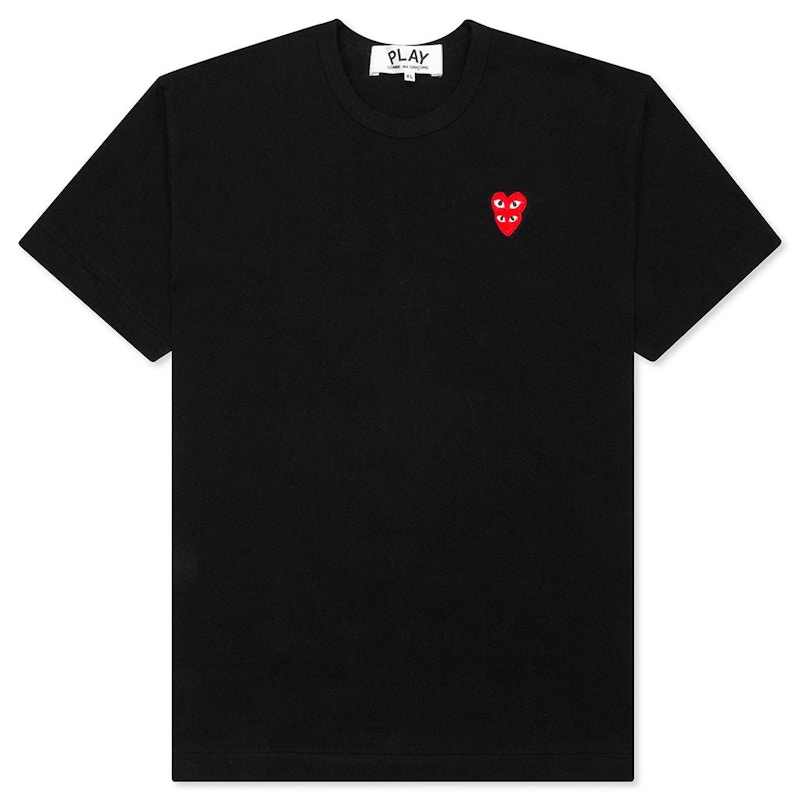 T-shirt Comme des Garçons Play Stacked Heart T-Shirt Sort | AZ-T287-051-1