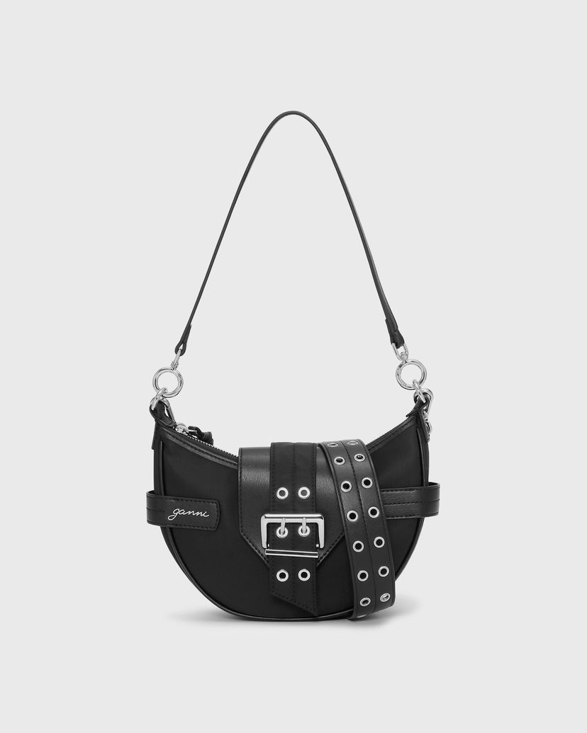 Håndtaske GANNI Bucky Bag Small Crossbody Nylon Sort | A6134-099