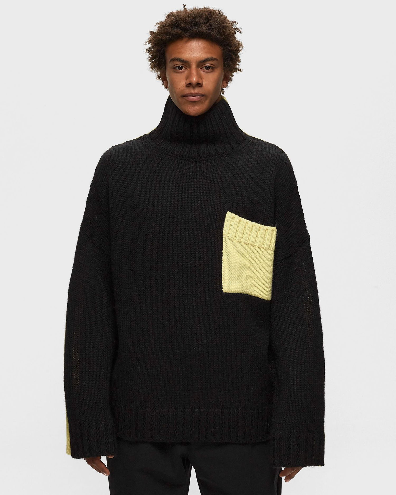 Sweater JW Anderson CONTRAST PATCH POCKET JUMPER Sort | KW0939-YN0144-973, 1
