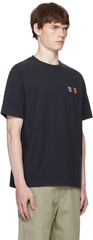T-shirt MAISON KITSUNÉ Maison Kitsuné Double Fox Head Comfort T-Shirt Sort | OM011CFKJ0118, 1
