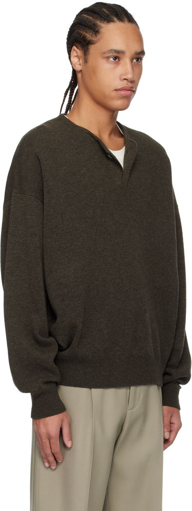 Sweater Fear of God Fear of God Fine Knit Henley Sort | FGE220-2041LAW, 4