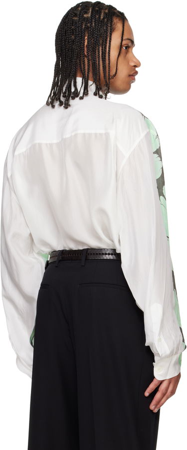 Skjorte Dries Van Noten Dries Van Noten Floral-Print Sheer Shirt Grøn | 251-020723-1197, 2