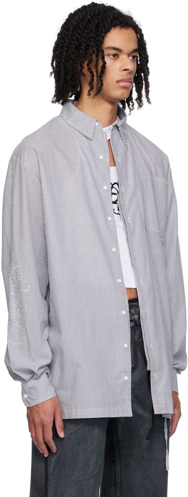 Skjorte Ottolinger Ottolinger Oversized Pinstriped Shirt Grå | 1103101, 1