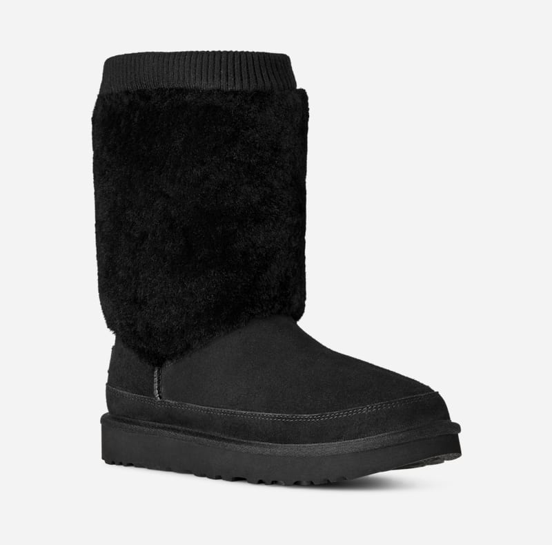 Sneakers og sko UGG Classic Short Posy Boots Sort | 1174577-BLK, 1
