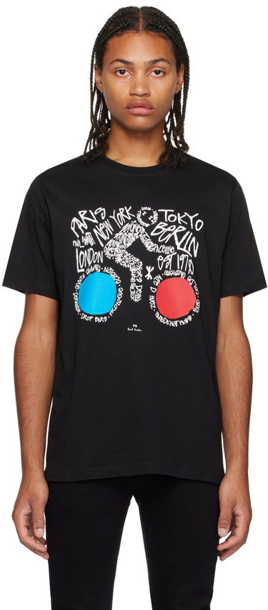 T-shirt Paul Smith Paul Smith Cyclist Graphic T-Shirt Sort | M2R-011R-LP4055-79, 0