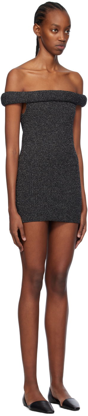 Kjole TOTEME TOTEME Roll Off-Shoulder Minidress Grå | 241-WRT1066-YA0031, 1