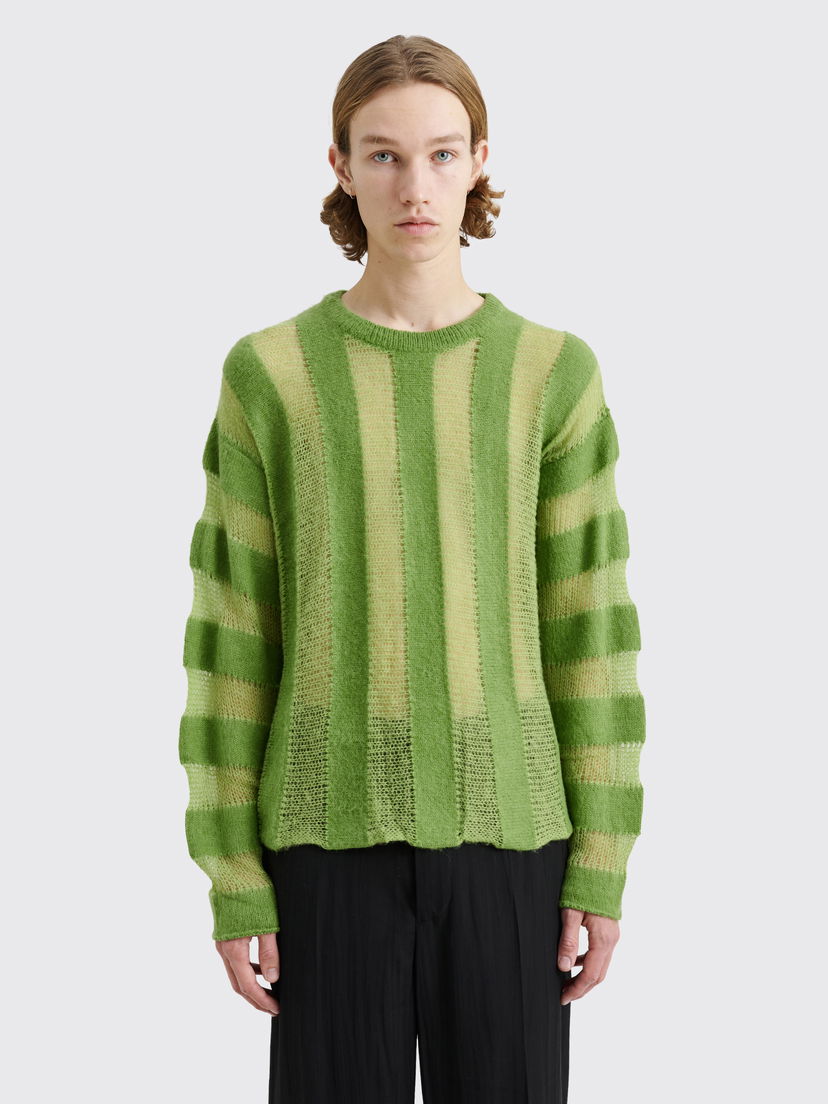 Sweater Brain Dead Brain Dead Fuzzy Threadbare Sweater Grøn | BDW23T01003318GR01