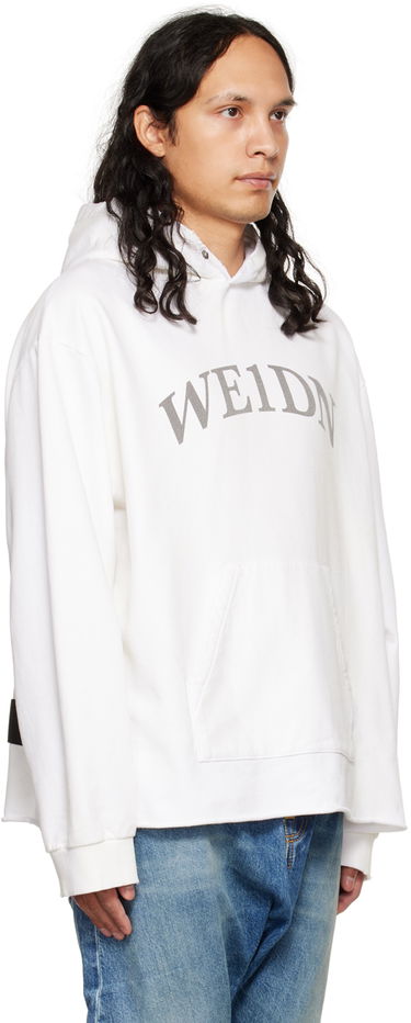 Sweatshirt We11done We11done Distressed Hoodie Hvid | WD-TH3-22-716-U-WH, 1