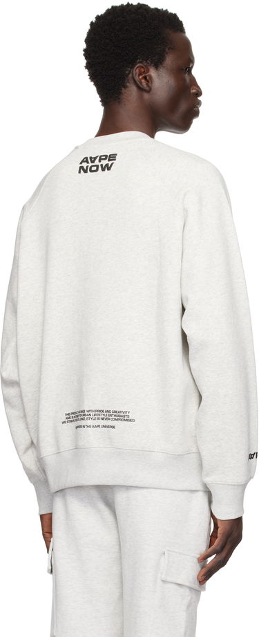 Sweatshirt AAPE by A Bathing Ape AAPE by A Bathing Ape 'AAPE Now' Raglan Sweatshirt Grå | AAPSWMB319XANWH2, 2