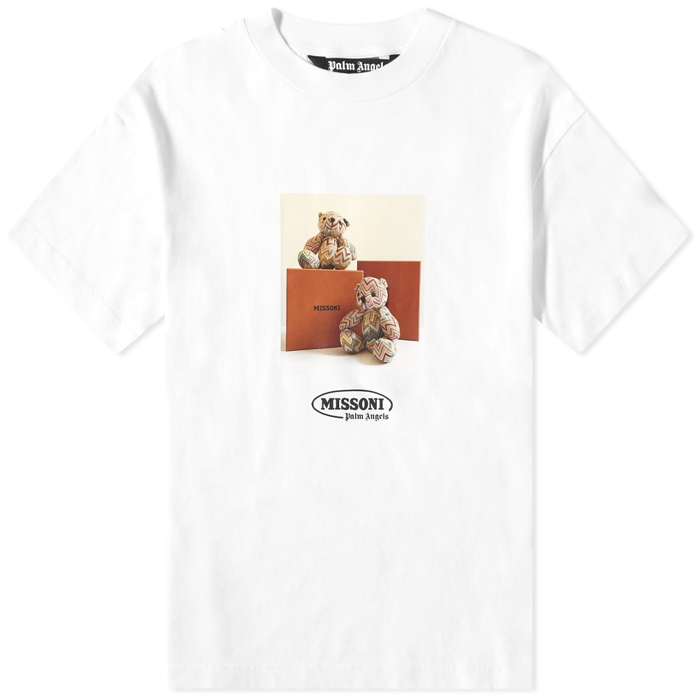 T-shirt Palm Angels x Missoni Bear Tee Hvid | PMAA001F21JER0310110, 0