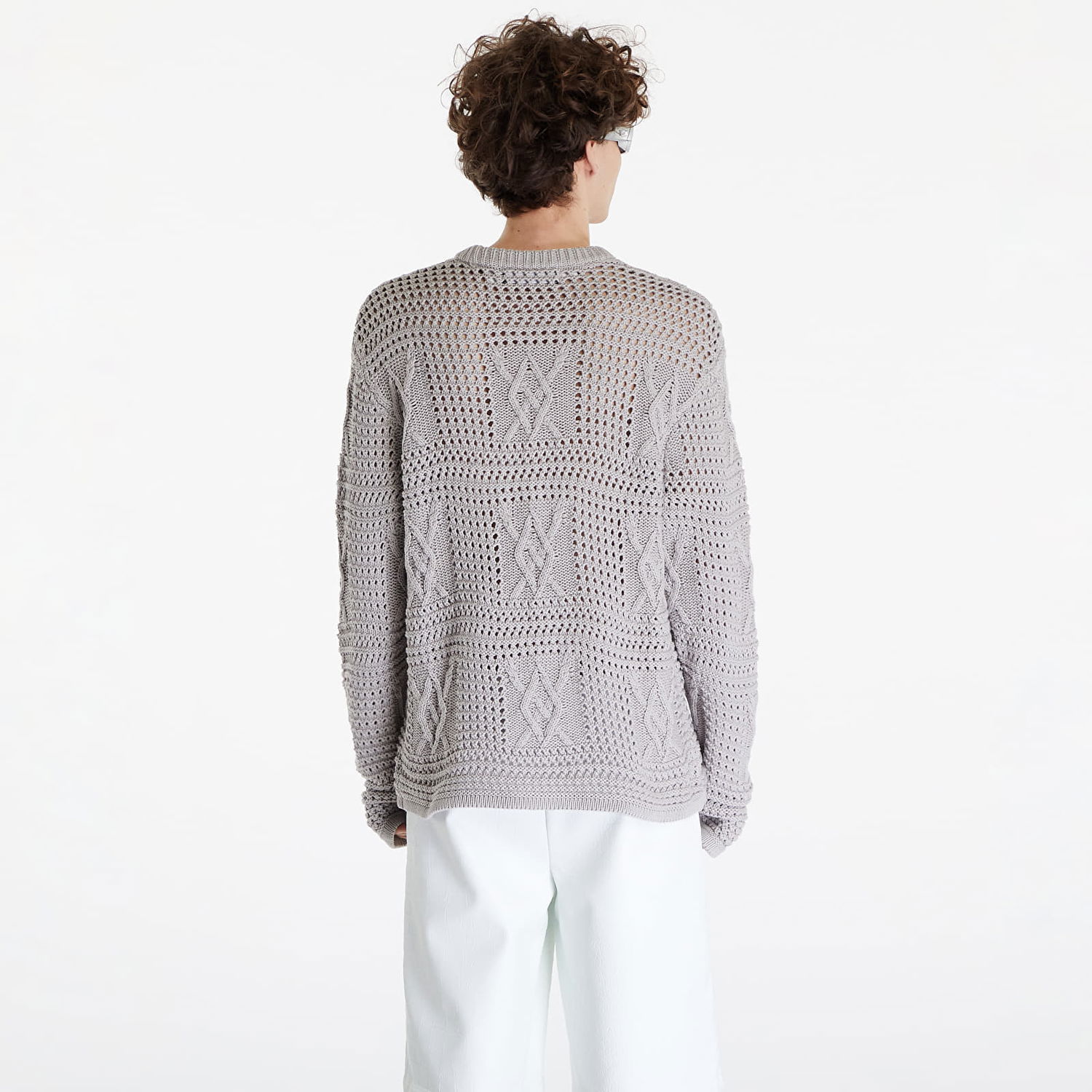 Sweater DAILY PAPER Zuberi Crochet Sweater Grå | 2411038, 1