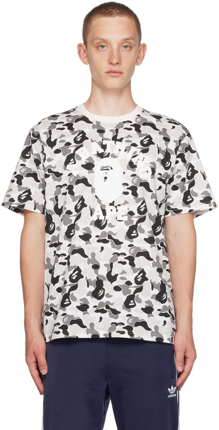 T-shirt BAPE ABC Camo College T-Shirt Grå | 001CSJ801011M, 0