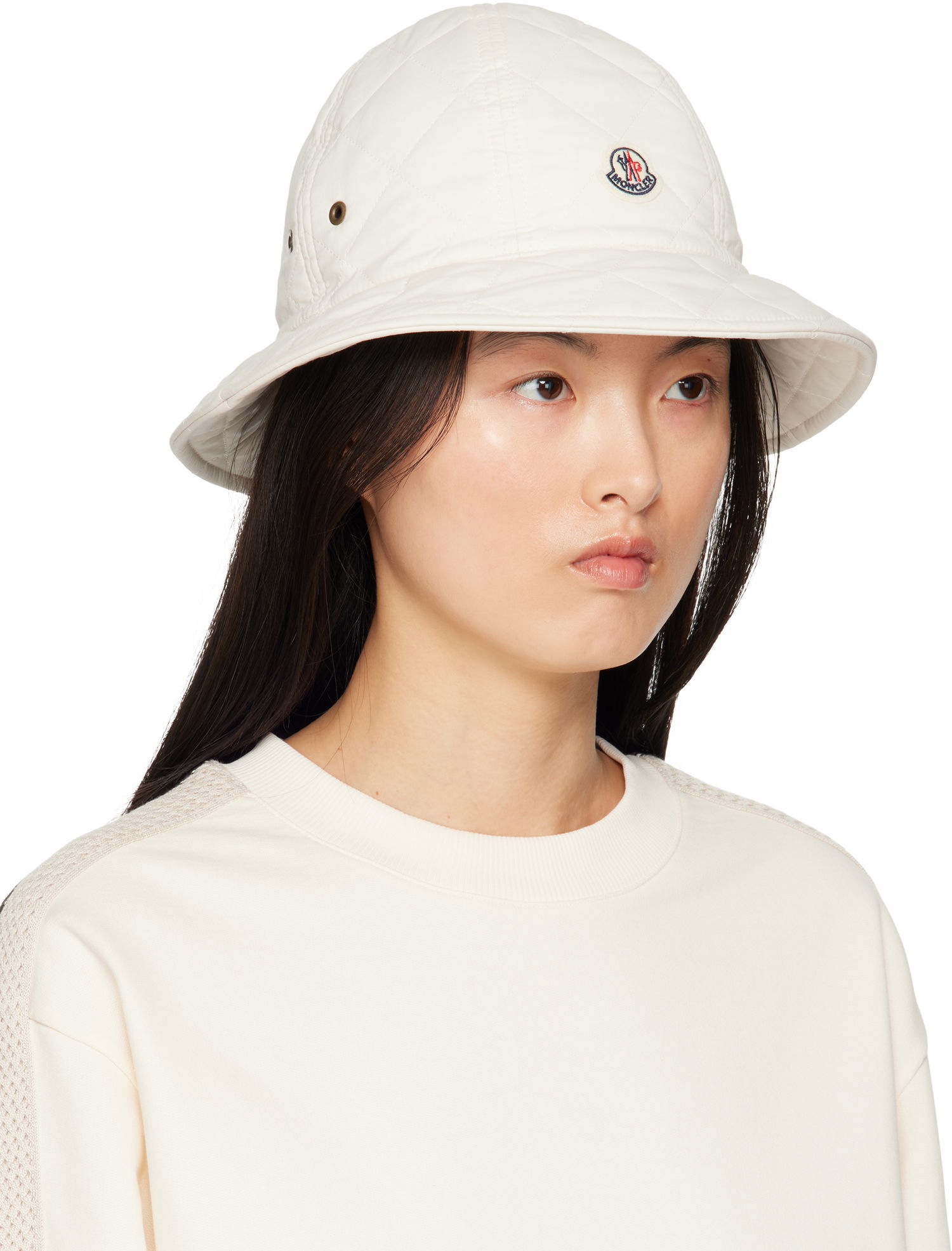 Hat Moncler Moncler Quilted Bucket Hat Hvid | K10933B00033M6310, 1