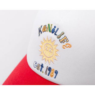 Kasket Karl Kani Woven Signature Trucker Cap Red/White Rød | KK7010030, 3