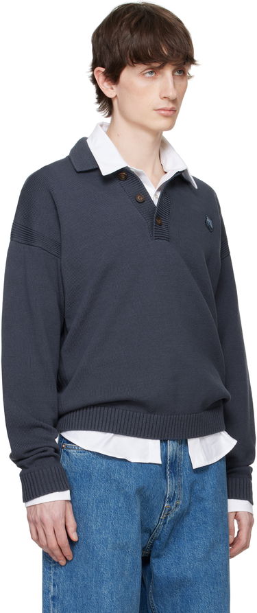 Sweater MAISON KITSUNÉ Maison Kitsuné Fox Head Patch Comfort Polo Grå | OM00202KT1099, 1