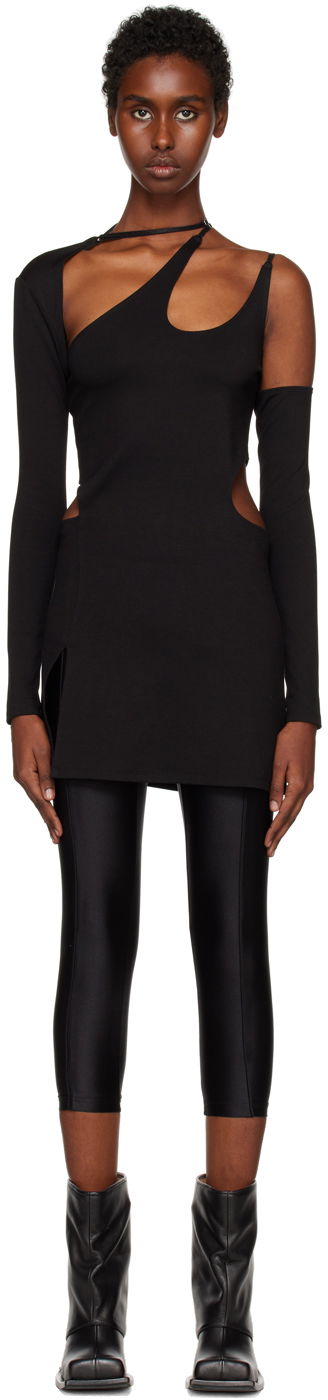 Kjole HELIOT EMIL Cutout Long Sleeve Minidress Sort | AW22_W_11_025_P04_BLK01, 0