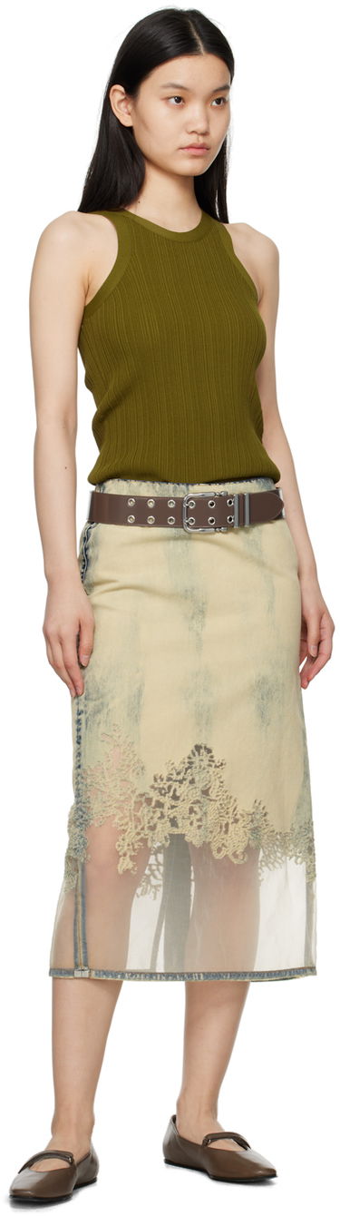Bælter BY FAR Duo Grommet Leather Belt Brun | 23CADUSLBLSPS, 2