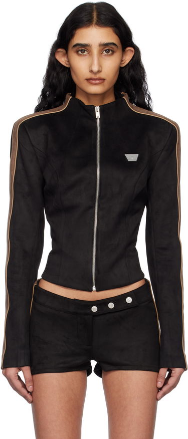 Jakke MISBHV MISBHV Faux Suede Moto Jacket Sort | 250W403, 0