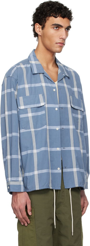 Skjorte NANAMICA nanamica Palaka Check Camp Collar Shirt Blå | S25SG024U, 1